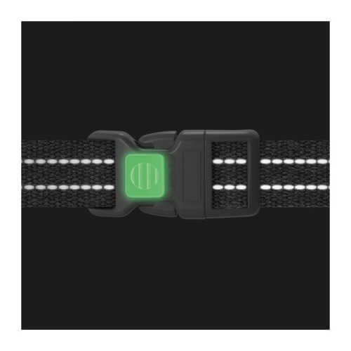 Шлея для собак WAUDOG Н-подібна Re-cotton з QR паспортом, світловідбивна M зелена (259218)