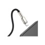 Дата кабель USB 2.0 AM to Lightning 1.0m Cafule Metal 2.4A black Baseus (CALJK-A01)