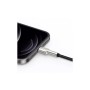 Дата кабель USB 2.0 AM to Lightning 1.0m Cafule Metal 2.4A black Baseus (CALJK-A01)