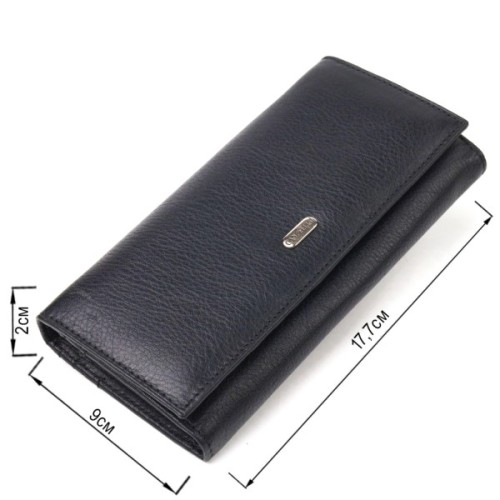 Гаманець Canpellini З натуральної шкіри Чорний (21657)