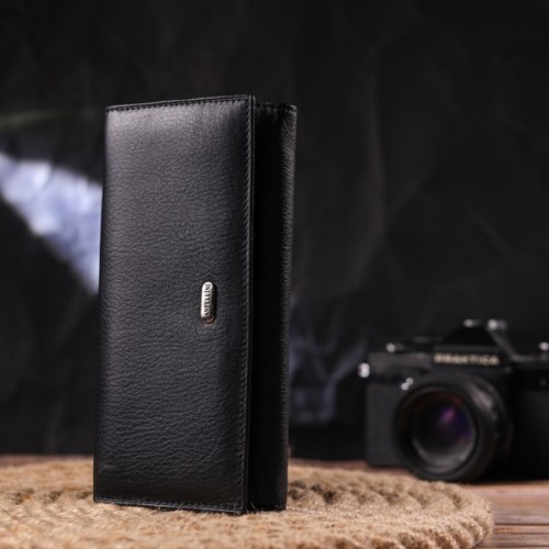 Гаманець Canpellini З натуральної шкіри Чорний (21657)