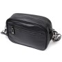 Сумка Vintage Шкіряна жіноча через плече на одне відділення Чорна (22387)