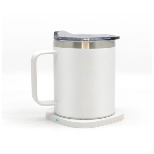 Термокружка TheGeneral з підігрівом та бездротовою зарядкою ThermoHub 15W з LED індикатором біла (40021321-08)