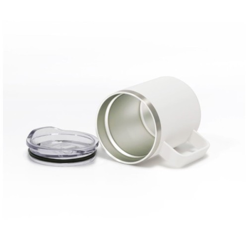 Термокружка TheGeneral з підігрівом та бездротовою зарядкою ThermoHub 15W з LED індикатором біла (40021321-08)