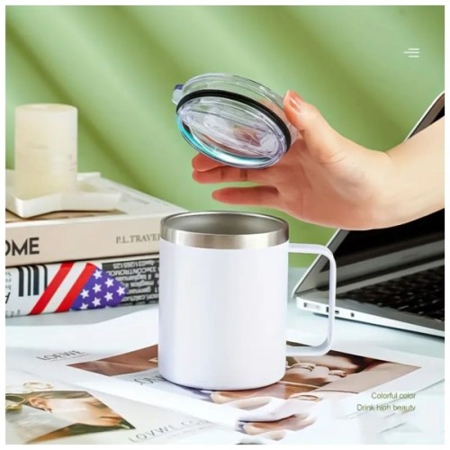 Термокружка TheGeneral з підігрівом та бездротовою зарядкою ThermoHub 15W з LED індикатором біла (40021321-08)