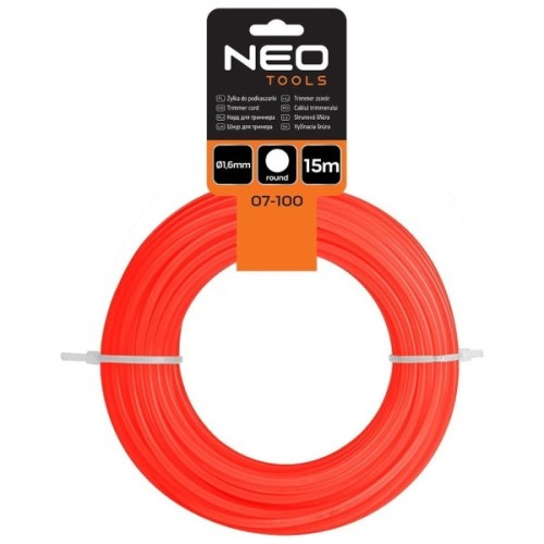 Жилка косильна Neo Tools 1.6мм, 15м (07-100)