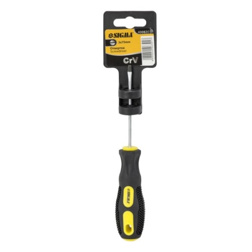 Викрутка Sigma шліцева SL3.0x75мм CrV (4006301)