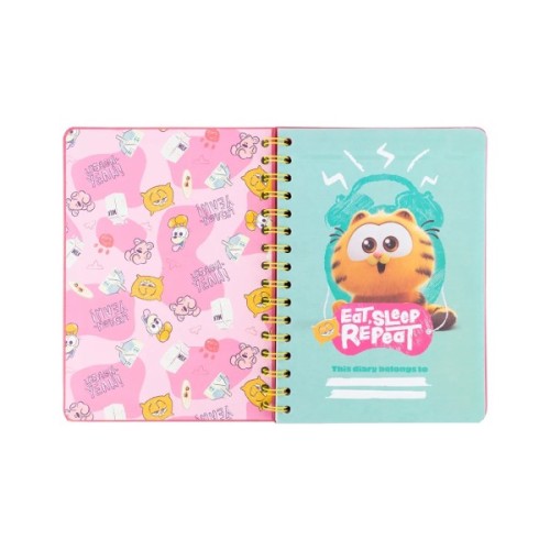 Тижневик Kite дитячий на спіралі Garfield, тверда обкладинка (GF25-438)