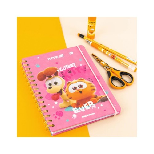 Тижневик Kite дитячий на спіралі Garfield, тверда обкладинка (GF25-438)