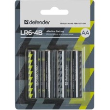 Батарейка Defender AA LR6-4B * 4 (56012)