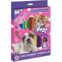 Олівці кольорові Yes Keith Kimberlin двосторонні 18 шт. 36 кольорів (290690)