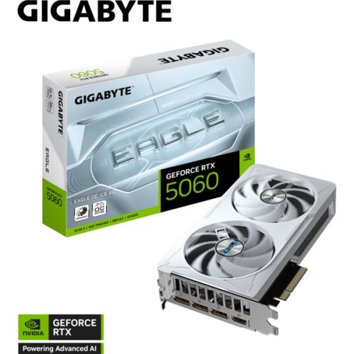 Відеокарта GIGABYTE GeForce RTX5060 8Gb EAGLE OC ICE (GV-N5060EAGLEOC ICE-8GD)