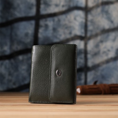 Гаманець ST Leather З натуральної шкіри Зелений (23074)