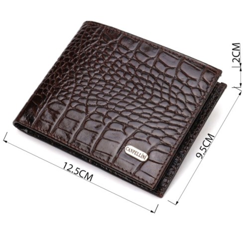 Портмоне Canpellini З натуральної шкіри Коричневе (21870)