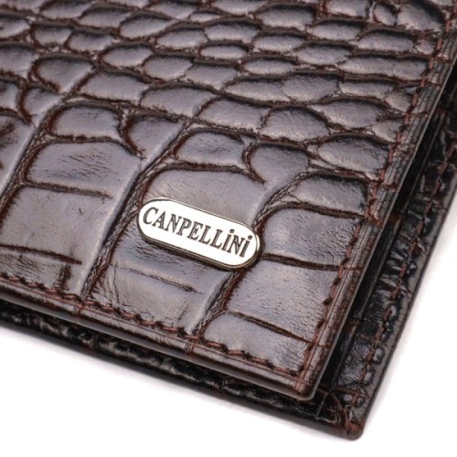 Портмоне Canpellini З натуральної шкіри Коричневе (21870)