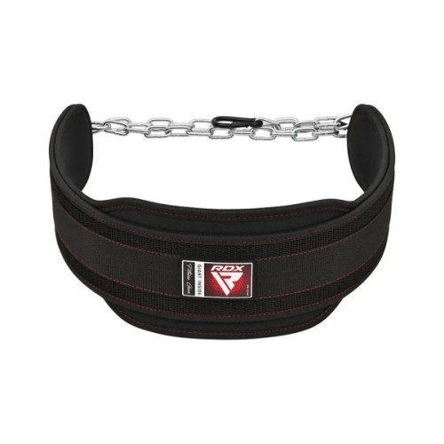 Обважнювач RDX Пояс з ланцюгом T7 Pro Dipping Belt 2 Layer Black (WDB-T7B)