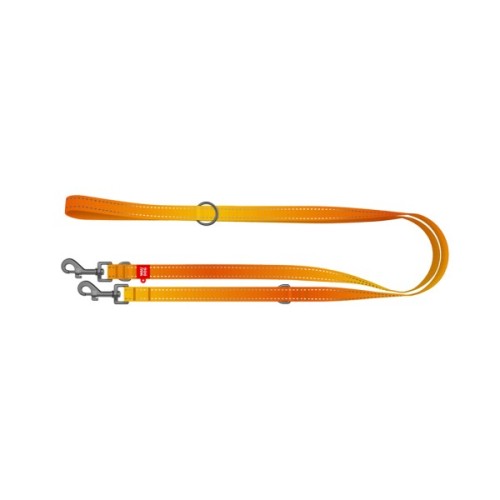 Повідець для собак WAUDOG Nylon Mono світловідбивний М помаранчевий (46484)