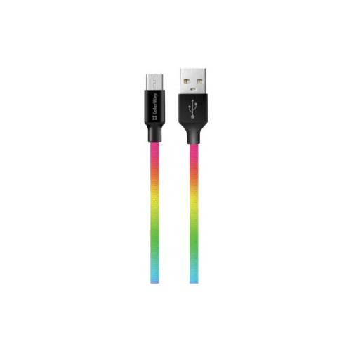 Дата кабель USB 2.0 AM to Micro 5P 1.0m multicolor ColorWay (CW-CBUM017-MC)