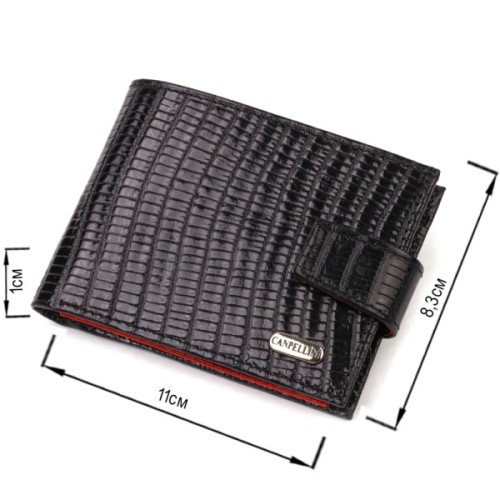 Портмоне Canpellini З натуральної шкіри Чорне (21751)