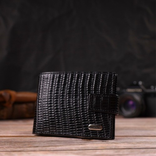 Портмоне Canpellini З натуральної шкіри Чорне (21751)