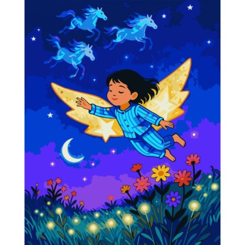 Картина по номерам Santi Маленький мрійник 40х50 см LED під (956649)