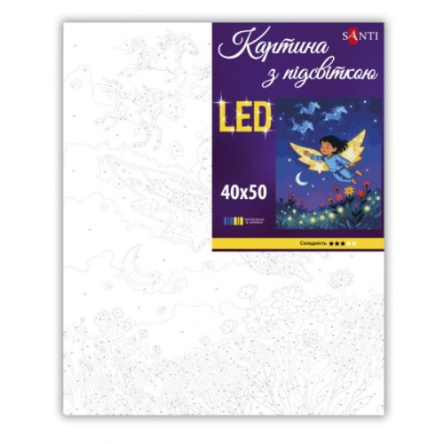 Картина по номерам Santi Маленький мрійник 40х50 см LED під (956649)