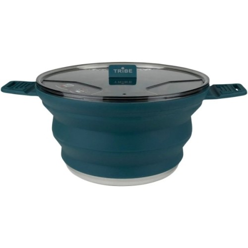 Котел туристичний Tribe Collapsible Pot 2,5 л силіконовий ocean (T-FF-0025-ocean)