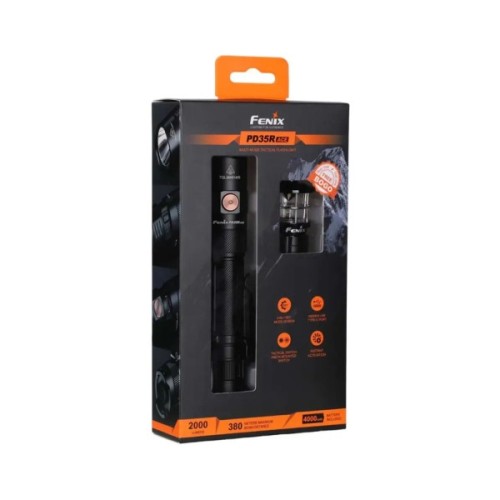 Ліхтар Fenix PD35R ACE LED 2000 лм + наключний ліхтар CL01 (чорний) (PD35RACE-CL01B)