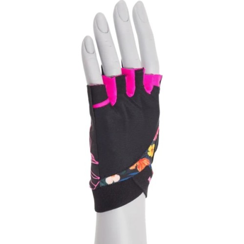 Рукавички для фітнесу MadMax MFG-770 Flower Power Gloves Black/Pink XS (MFG-770_XS)