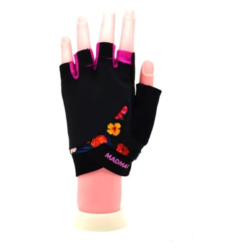 Рукавички для фітнесу MadMax MFG-770 Flower Power Gloves Black/Pink XS (MFG-770_XS)