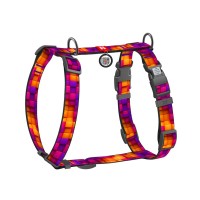 Шлея для собак WAUDOG H-подібна анатомічна Nylon з QR адресником "Куби 3Д" пластиковий фастекс XL (347-4057)