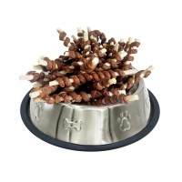 Ласощі для собак Lucky Star Кальцієва палиця з намоткою кролячого м'яса ≈11 см 500 г (4820112457914)