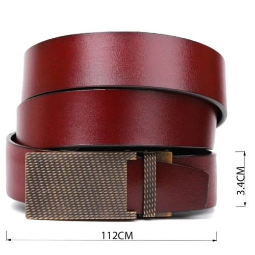 Ремінь Vintage З автоматичною латунною пряжкою Коричневий (20214)