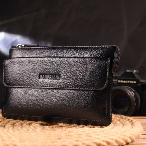Сумка Canpellini З натуральної шкіри Чорна (21546)