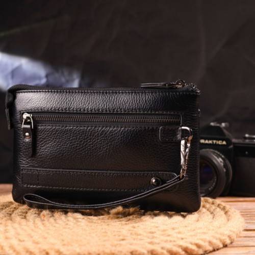 Сумка Canpellini З натуральної шкіри Чорна (21546)