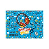 Зошит Kite для нот Headphones А5, 20 аркушів (K24-405)