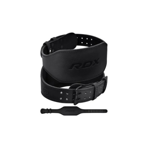 Атлетичний пояс RDX 6 шкіряний Full Black S (WBS-6FB-S)