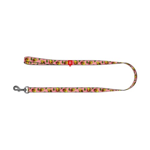 Повідець для собак WAUDOG Nylon "Авокадо на рожевому" S (340-4051)