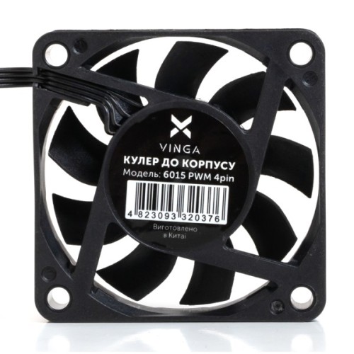 Кулер до корпусу Vinga 6015 PWM 4pin ОЕМ