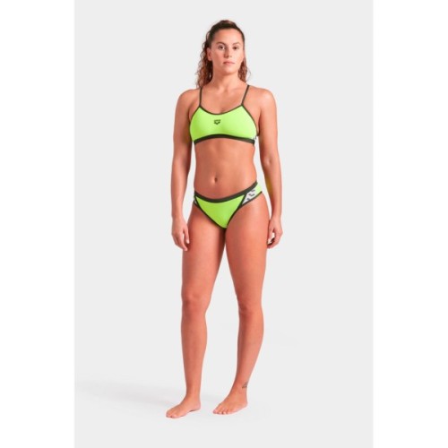 Купальник Arena Icons Bikini Cross Back Solid 005037-660 Салатовий 40 (3468337529255)