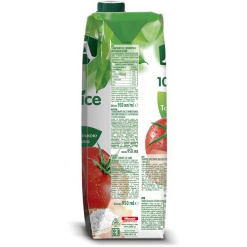 Сік Jaffa Томатний сік з сіллю 950 мл (4820003684931)