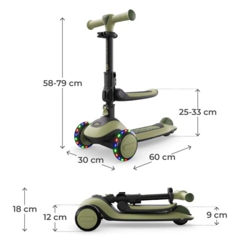 Самокат Kinderkraft Halley 2 Grassland Green (KRHALL02GRE0000) (5902533930180)