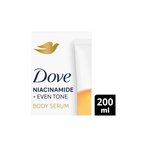 Сироватка для тіла Dove Body Serum Niacinamide + Even Tone Освітлювальна З ніацинамідом для рівного тону шкіри 200 мл (8720181804717)
