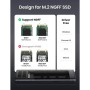Кишеня зовнішня Ugreen USB-C to M.2 B-Key/M+B Key SSD 5Gbps SATA 3.0 aluminum 0.5m (10903)