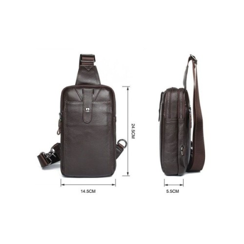 Сумка Vintage Шкіряна через плече Коричнева (14983)