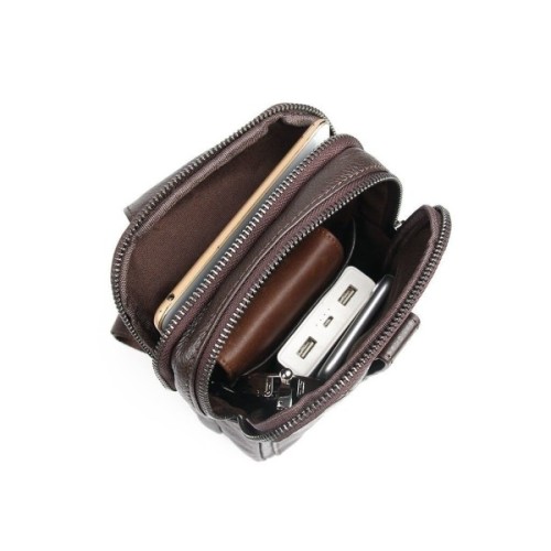 Сумка Vintage Шкіряна через плече Коричнева (14983)