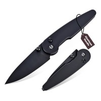 Ніж Hightron Birdidi, D2, алюміній, чорний, чорний клинок (HK06BLK)