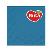 Серветки столові Ruta Колор 3 шари 33х33 см Лазурні 20 шт. (4820202892717)