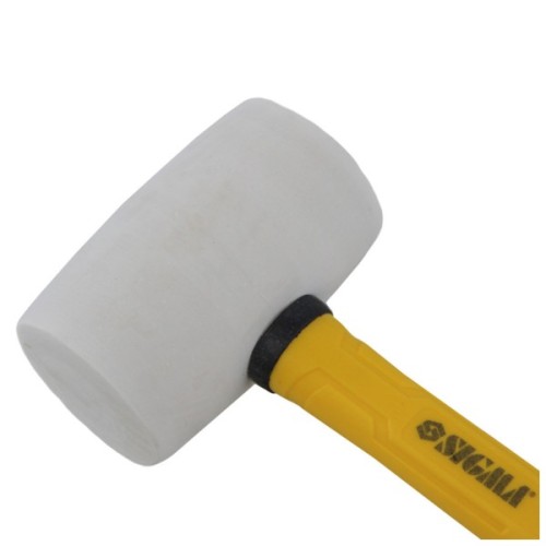 Киянка Sigma 450г, гумова, біла, фібергласова рукоятка (4317301)