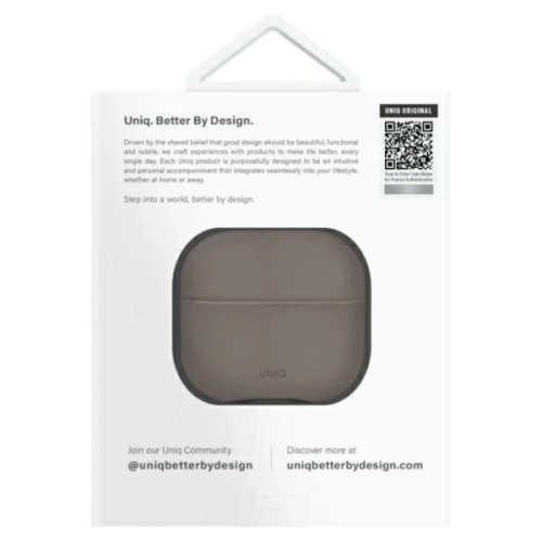 Чохол для навушників Uniq Lyden DS AirPods 4 Flint Grey (8886463691335)